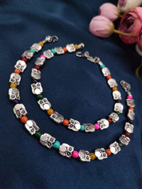 Silver Plated Owl Beads Anklets – Adjustable Size