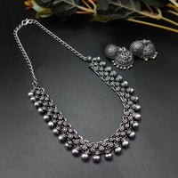 Designer Oxidized Stone Choker Set with a Touch of Elegant