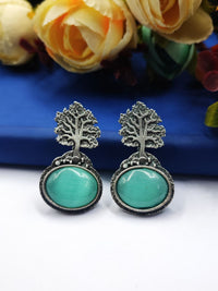 Monalisa Tree Silver Replica Stud Earrings